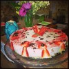Raw strawberry cheesecake